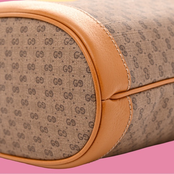 Gucci X DISNEY Mini Vintage GG Supreme Monogram Bucket Bag Beige Vintage Sun Oil - Picture 9 of 11